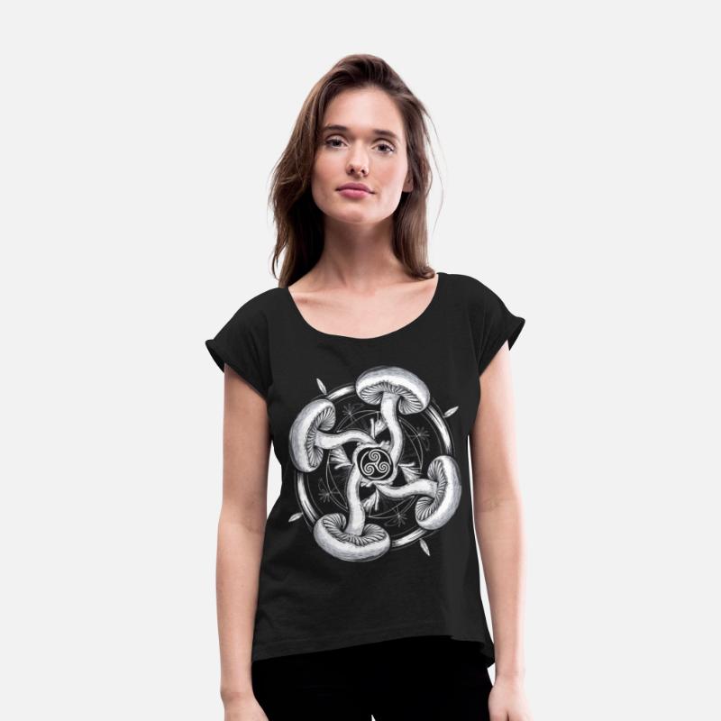Psychedelic Fungi Triskelion | Mystic Symbol Art