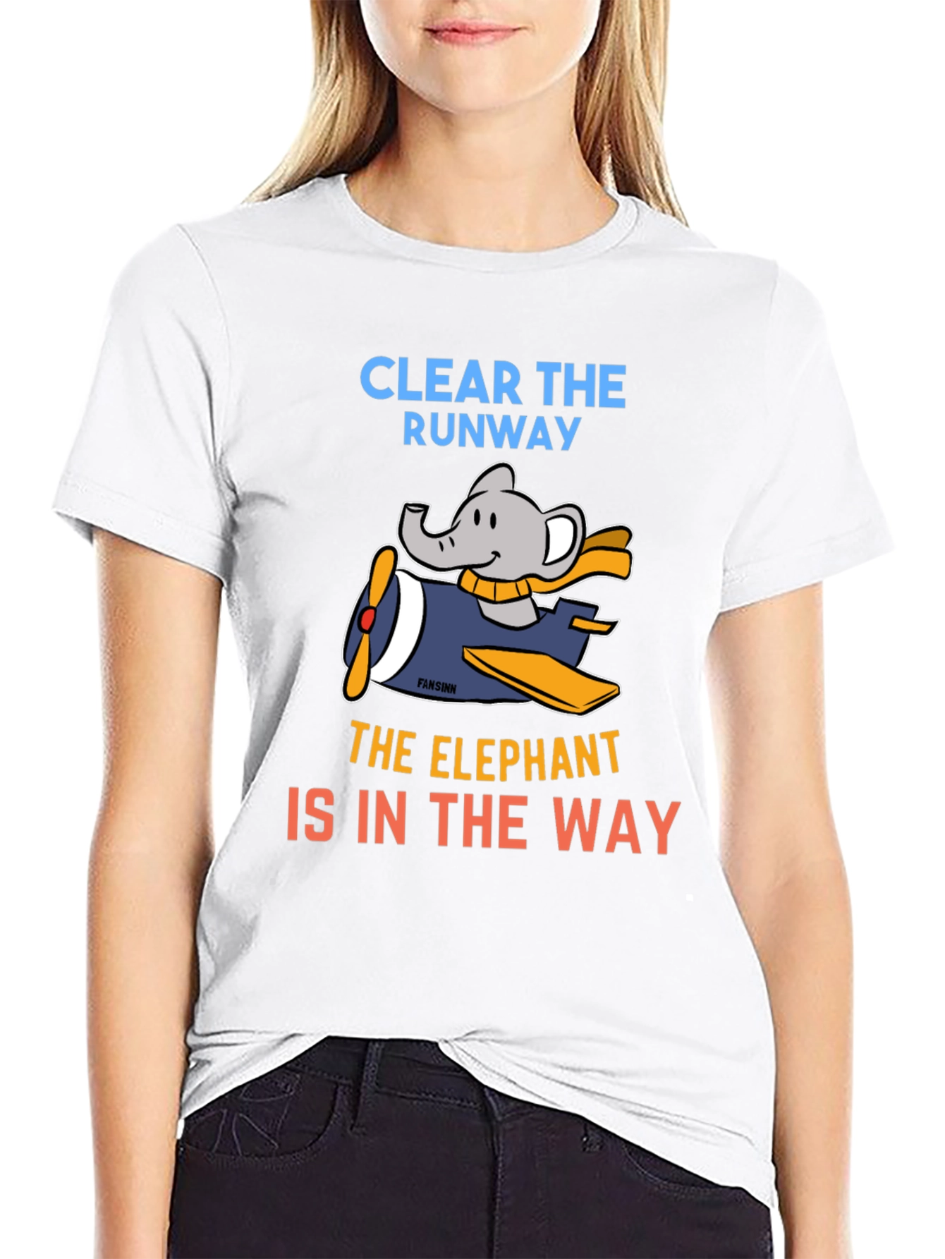 Elephant Pilot T-Shirt: Clear the Runway!