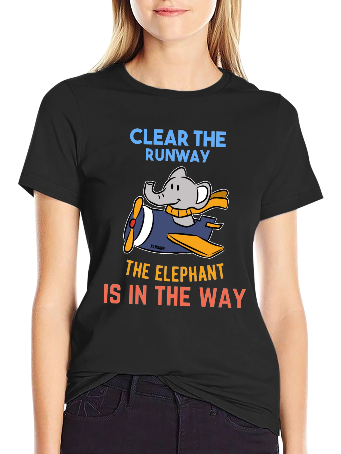 Elephant Pilot T-Shirt: Clear the Runway!