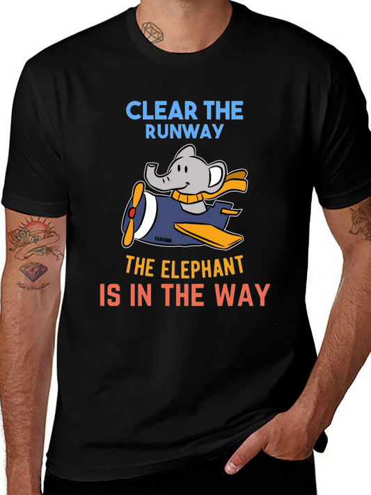 Elephant Pilot T-Shirt: Clear the Runway!