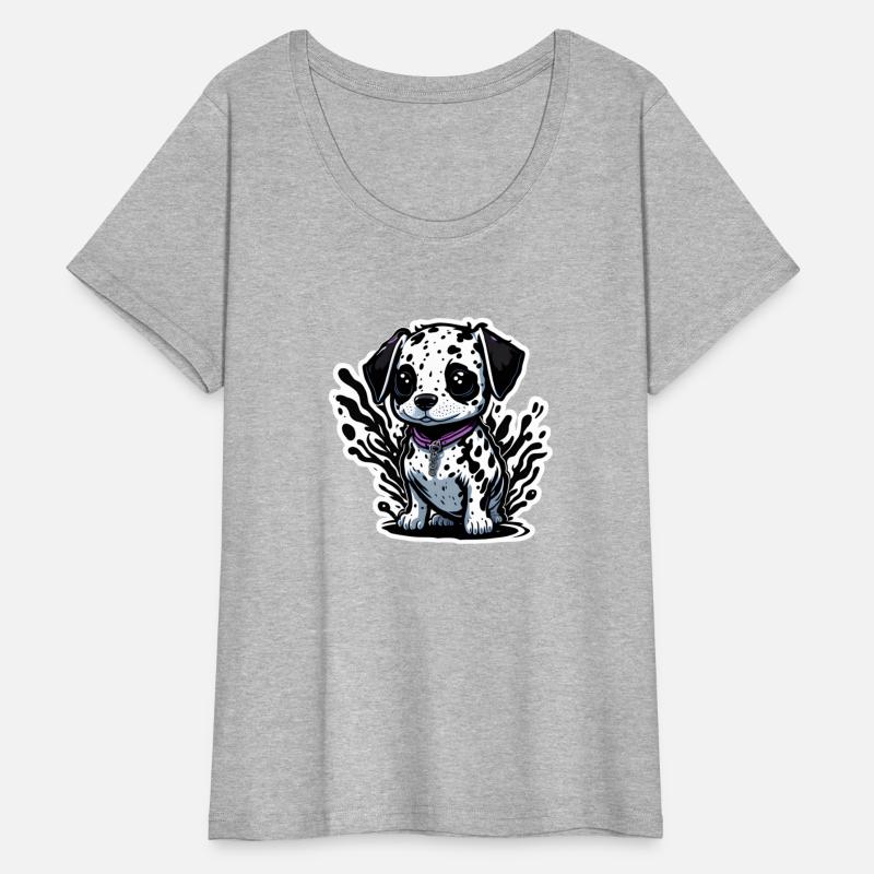 Purple Pup Parade: The Cute Dalmatian with a Pop o