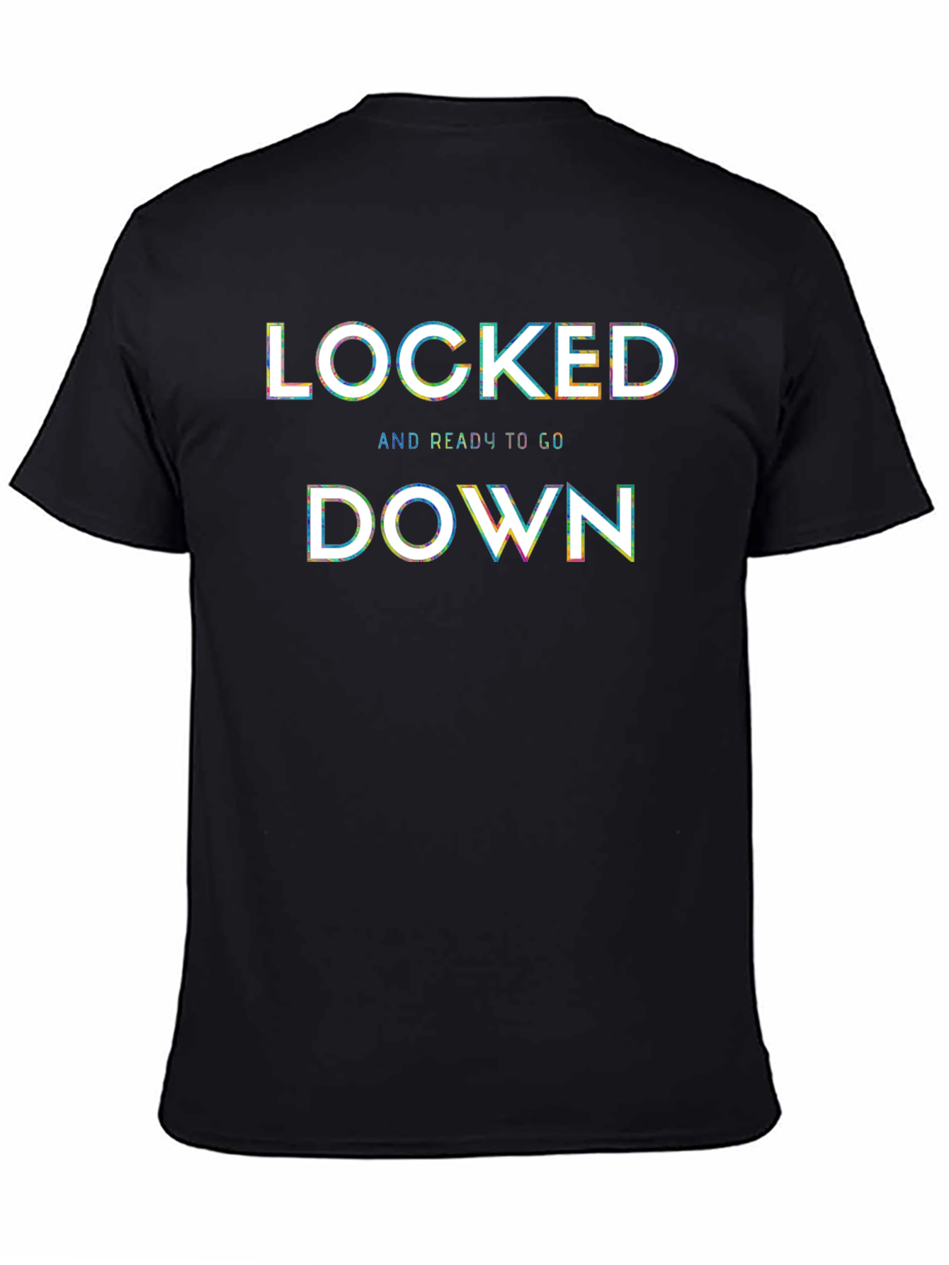 Locked Down Graphic Tee - Black Cotton Blend