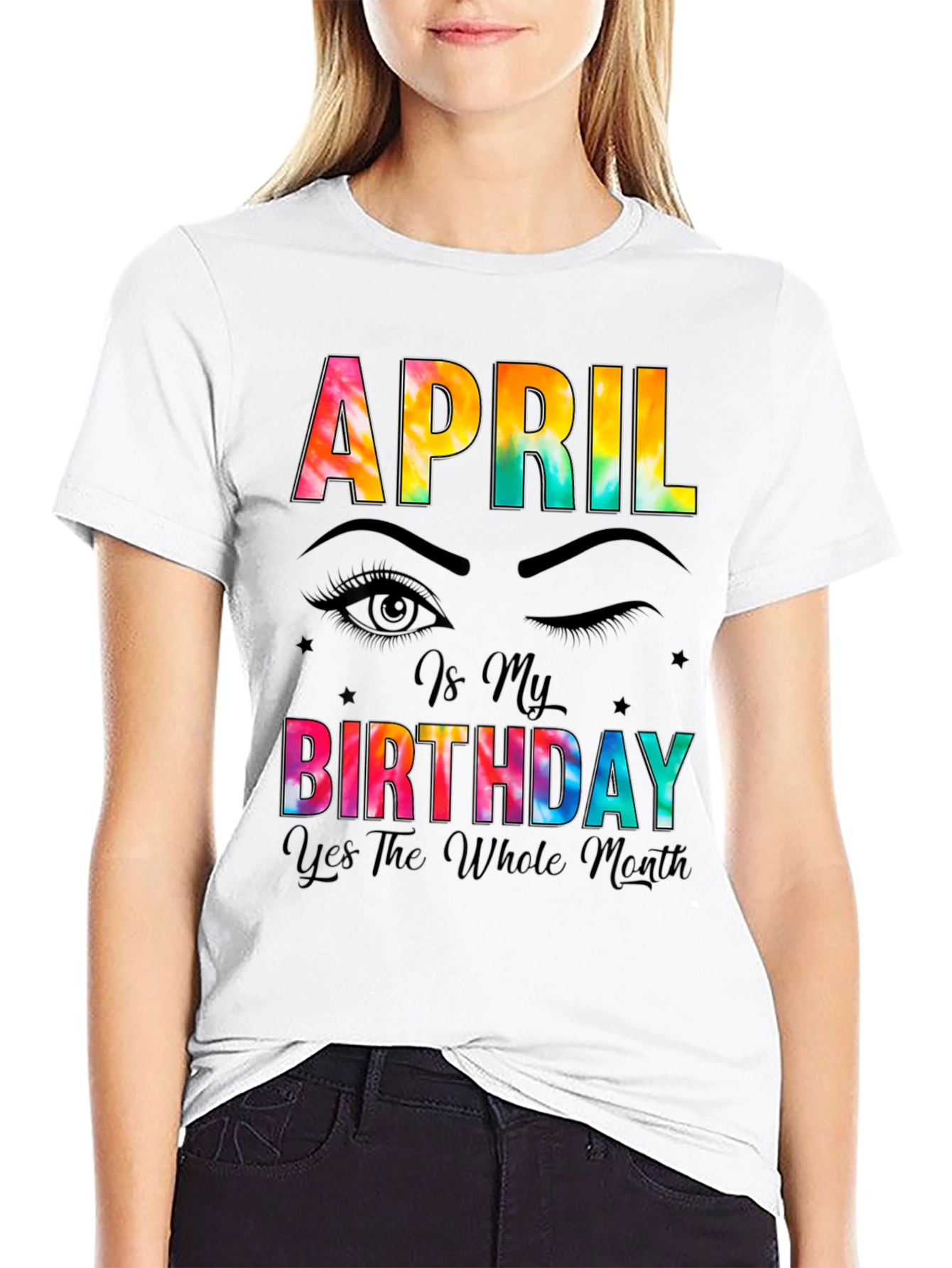 April Birthday Month Tie-Dye T-Shirt