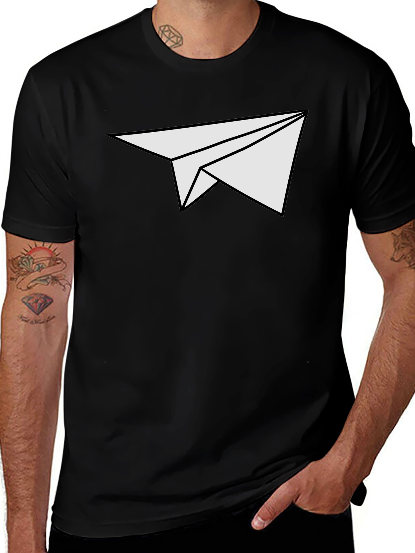 Paper Airplane Graphic Tee - Stylish Comfort