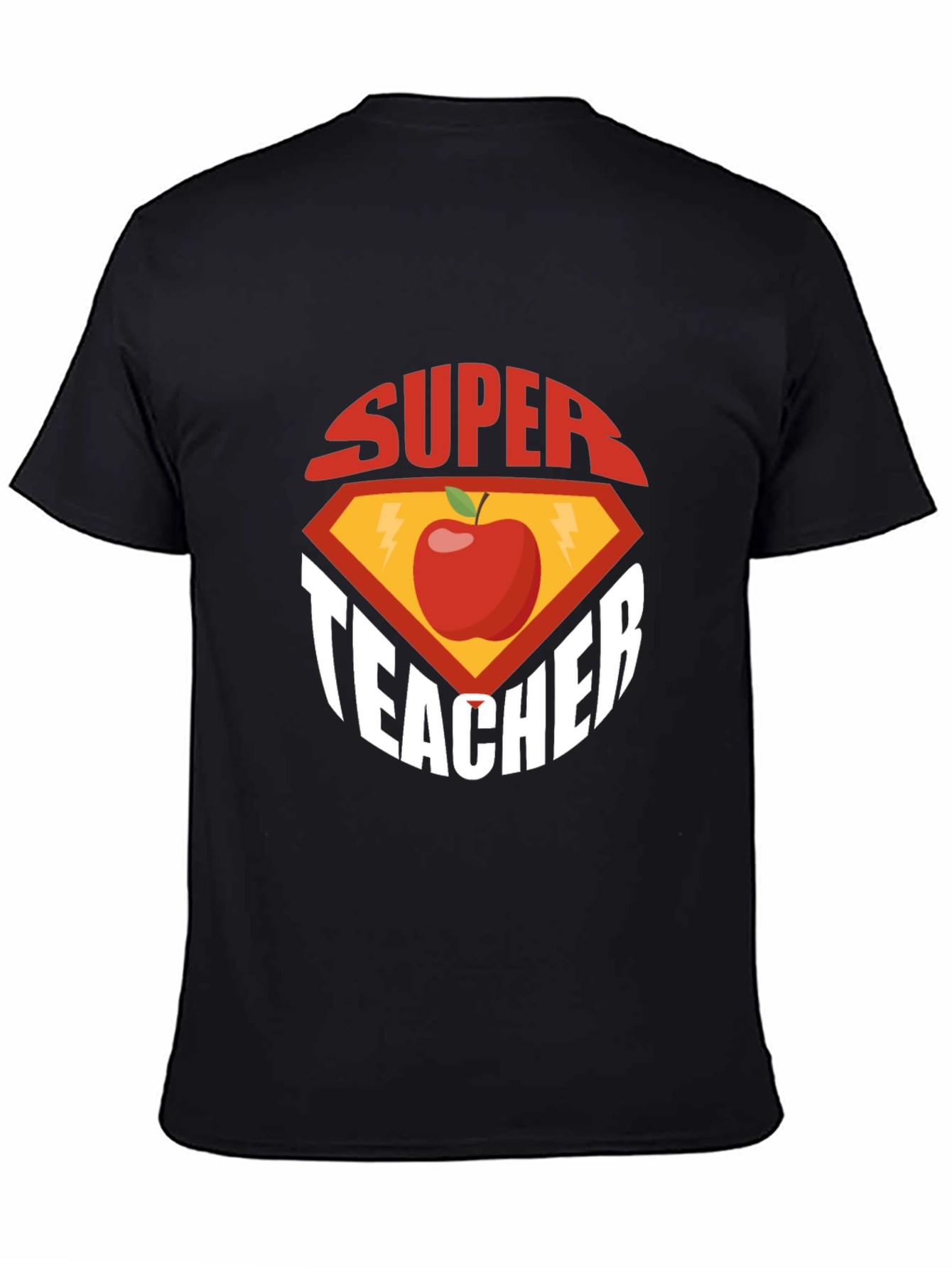 Super Teacher Graphic Tee - Black Cotton T-Shirt