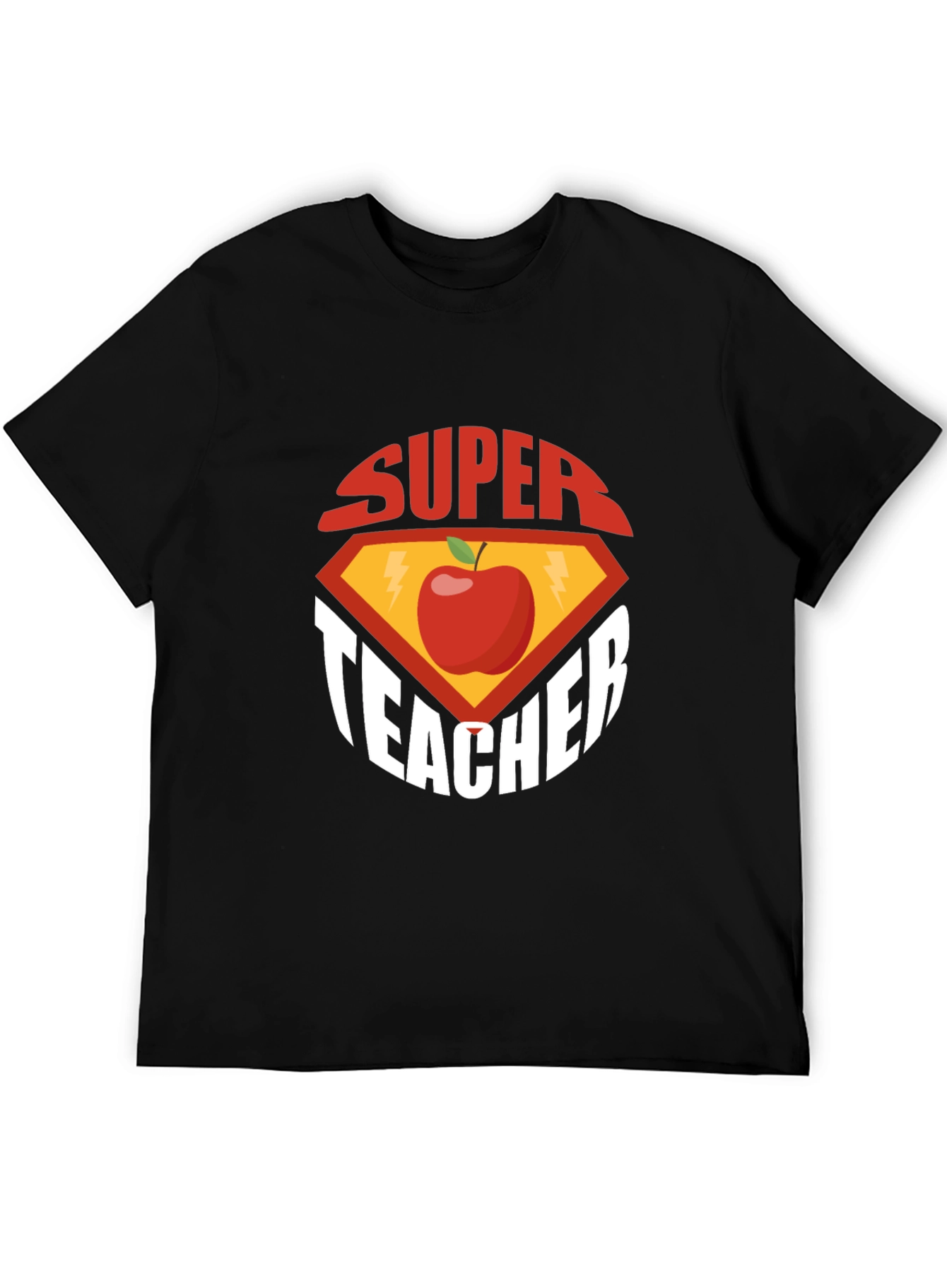 Super Teacher Graphic Tee - Black Cotton T-Shirt