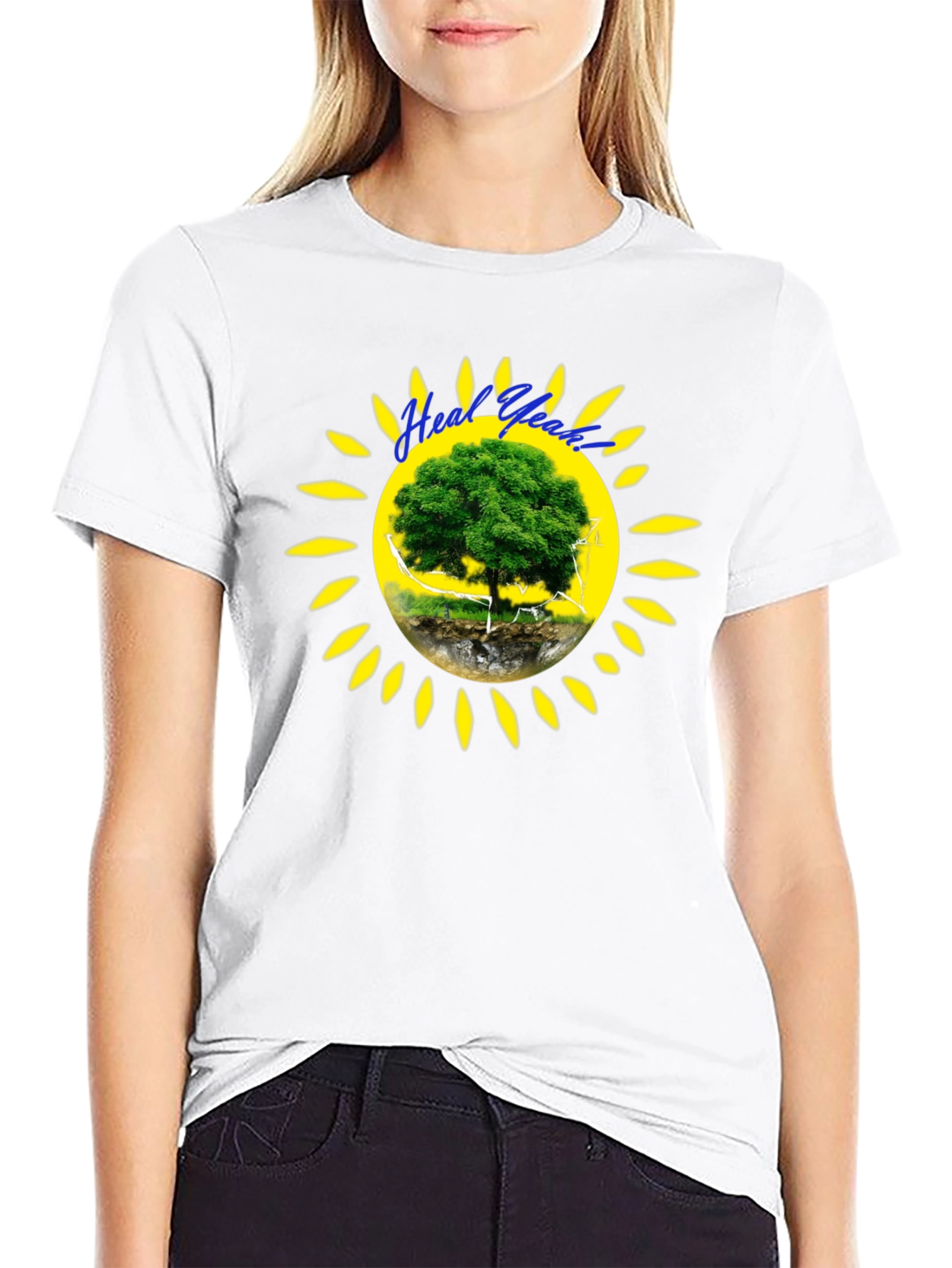 Heal Speak Tree Graphic T-Shirt - Nature Inspired Design