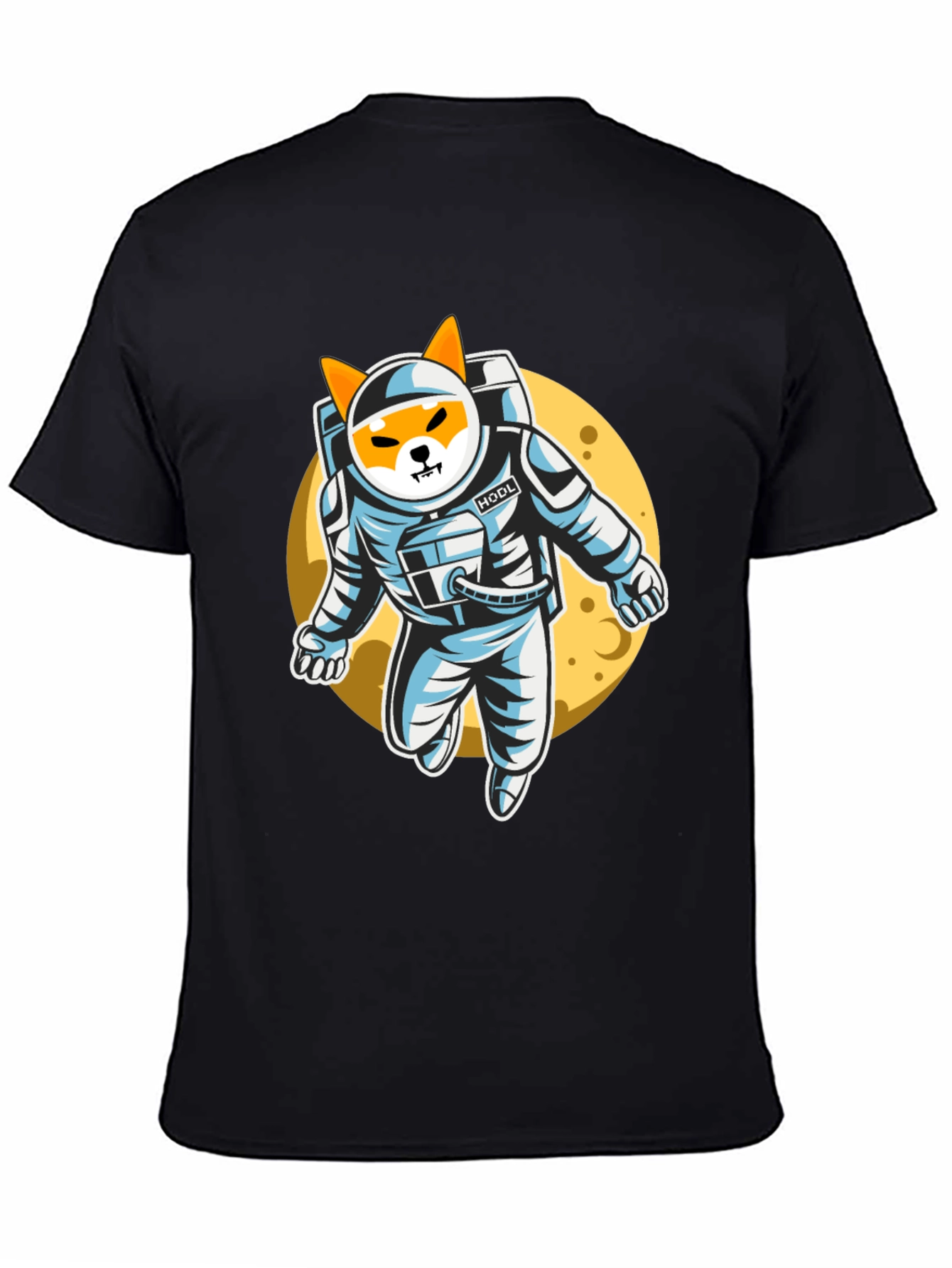 Shiba Inu Astronaut Black T-Shirt