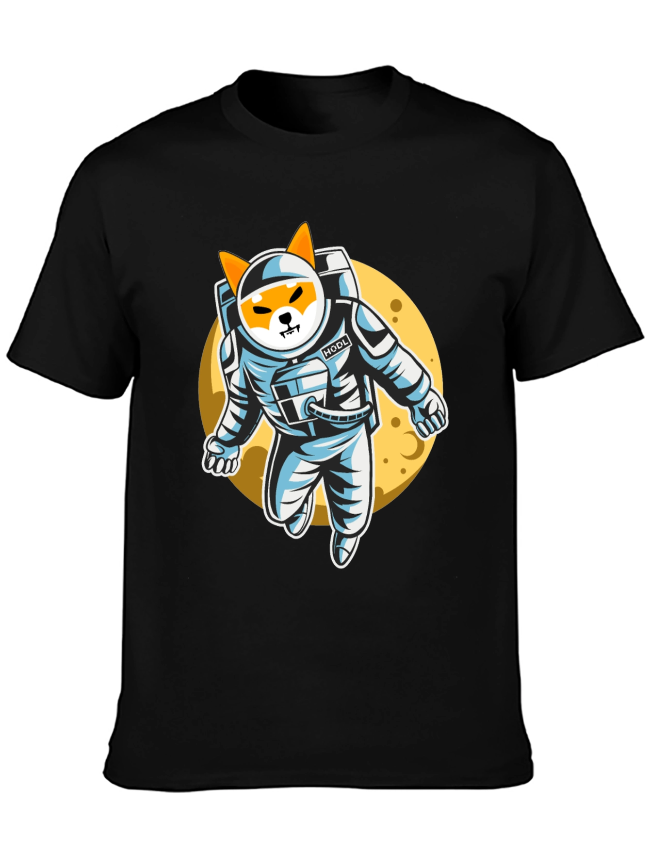 Shiba Inu Astronaut Black T-Shirt