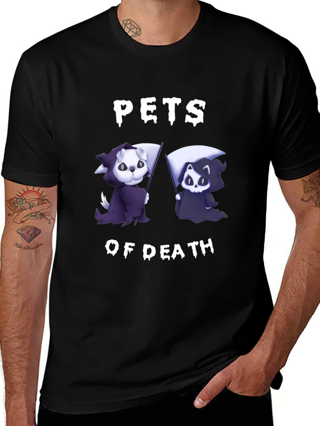 Pets of Death Black Graphic T-Shirt