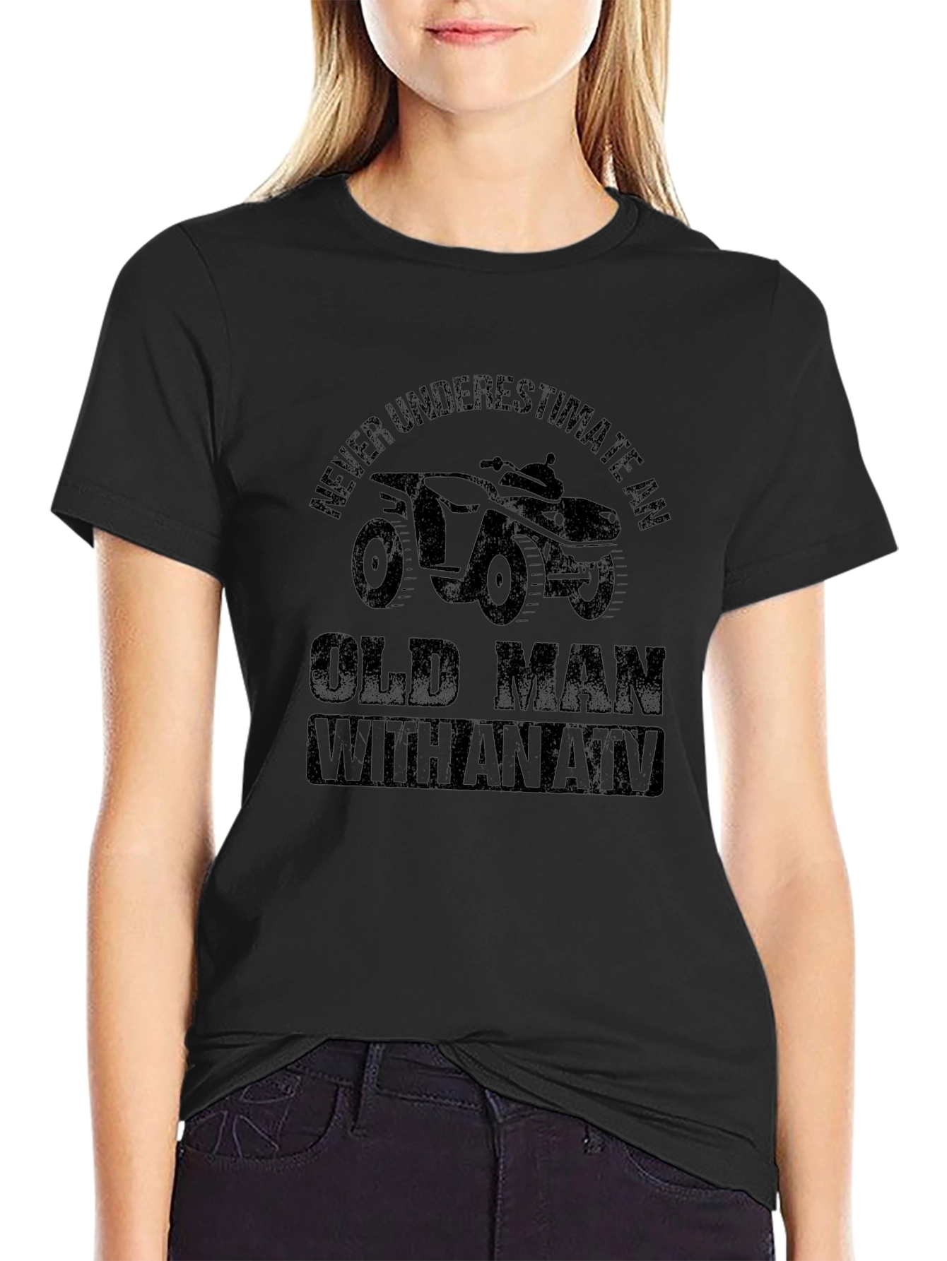 Never Underestimate an Old Man with an ATV T-Shirt