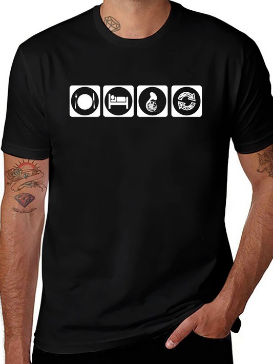 Eat Sleep French Horn Repeat Black T-Shirt
