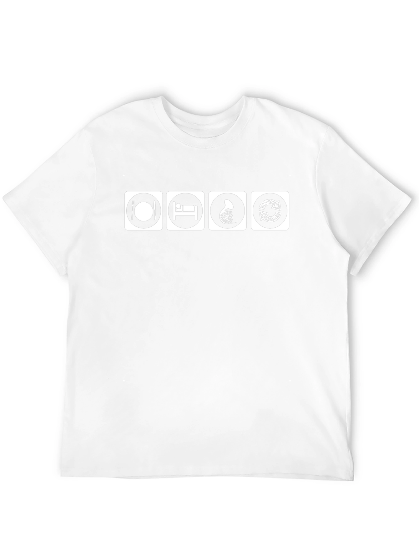 Eat Sleep French Horn Repeat Black T-Shirt