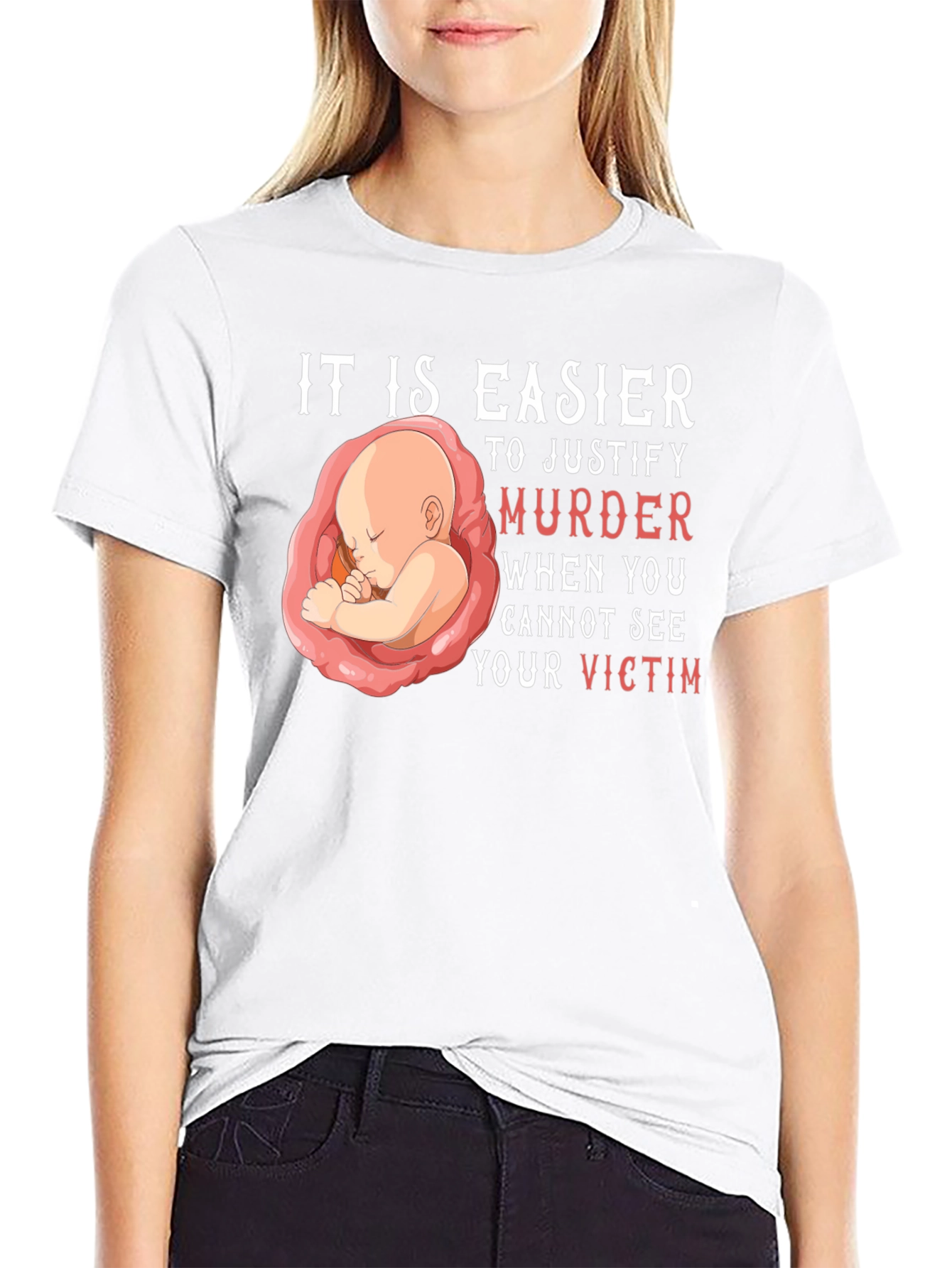 Pro-Life Fetus Graphic T-Shirt