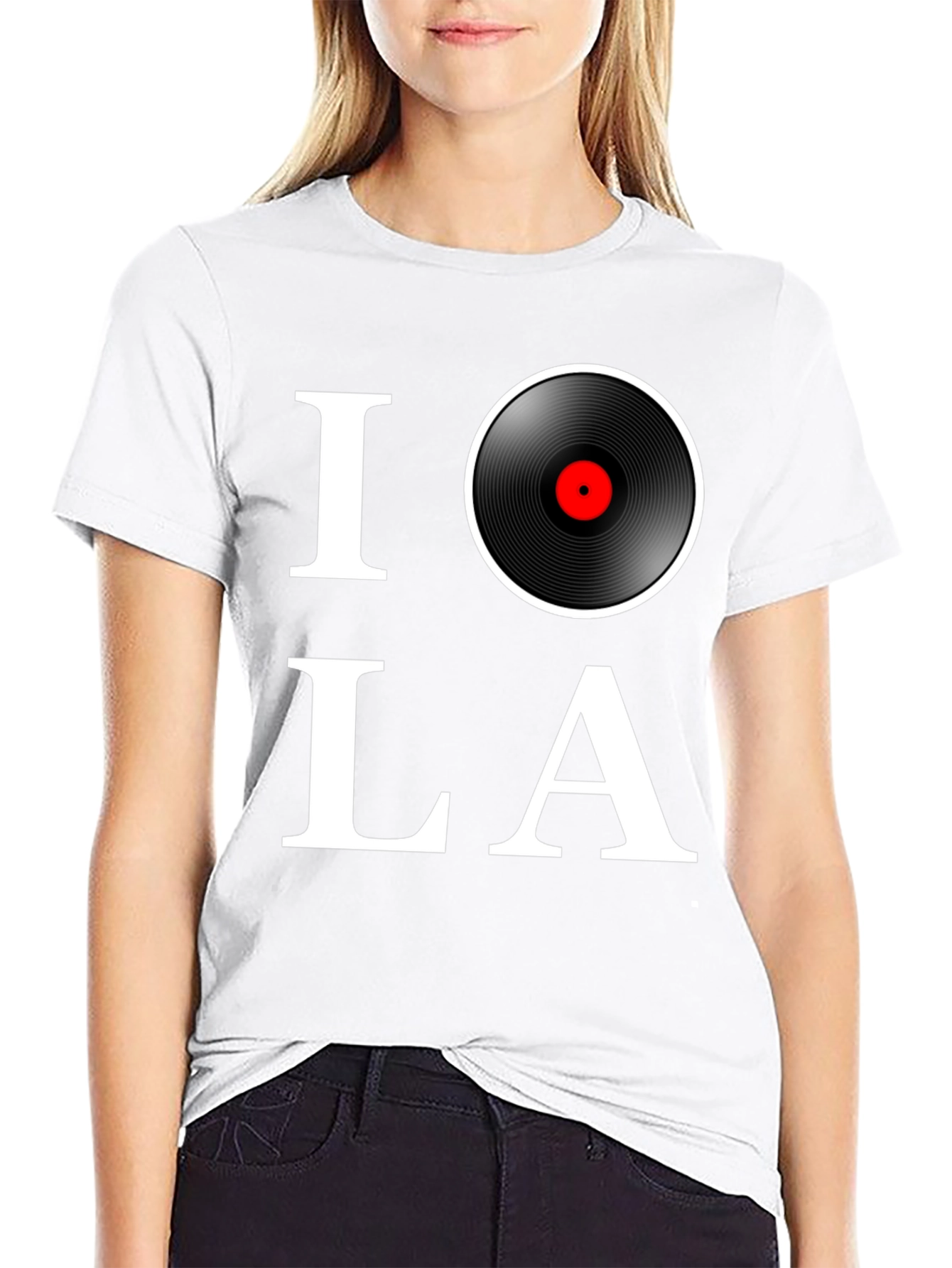 I Love Vinyl Record Graphic T-Shirt