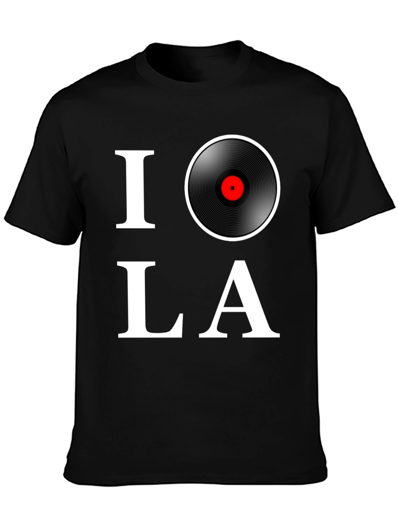 I Love Vinyl Record Graphic T-Shirt