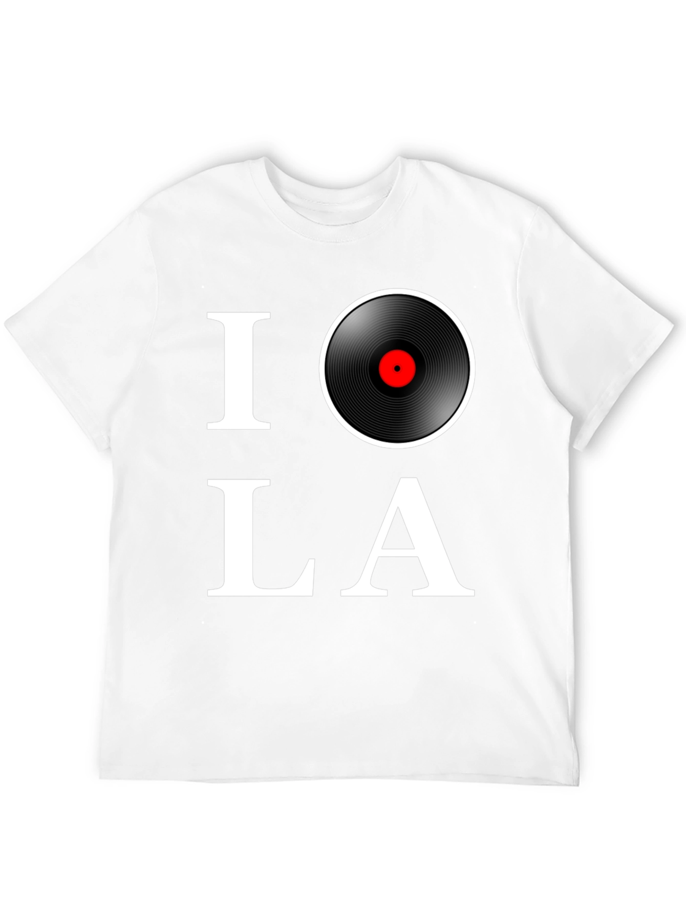 I Love Vinyl Record Graphic T-Shirt