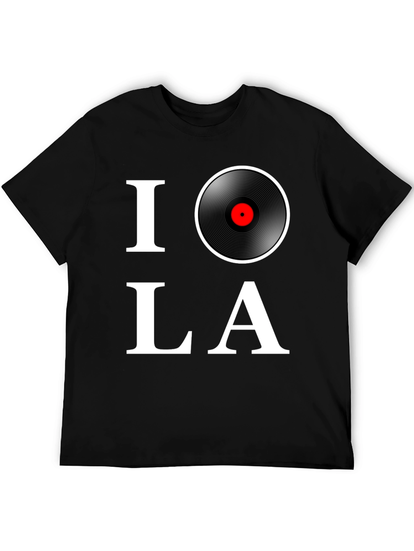 I Love Vinyl Record Graphic T-Shirt