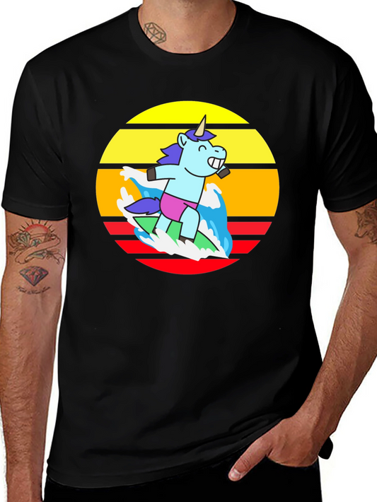 Surfing Unicorn Graphic Tee