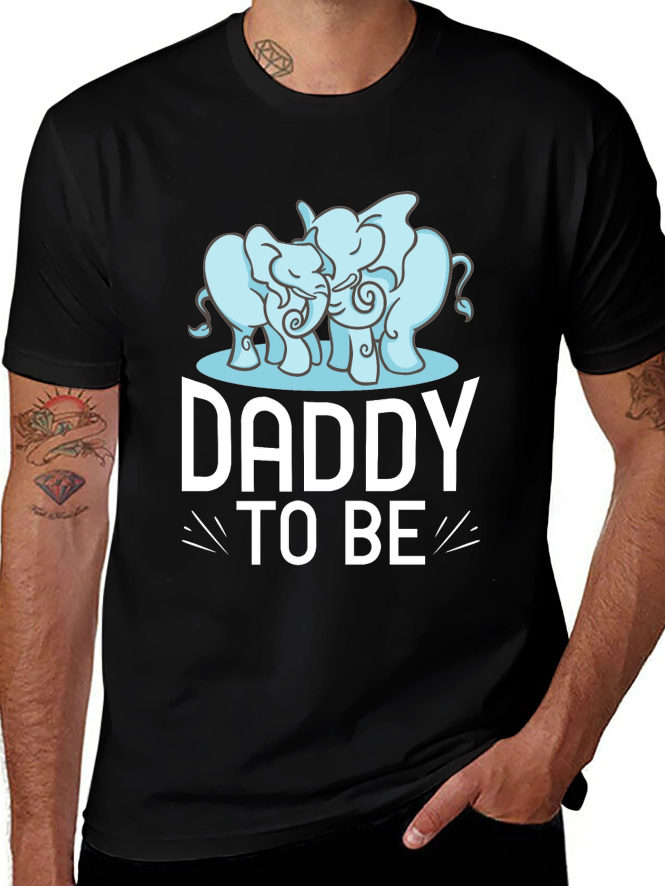 Daddy To Be Elephant Graphic Tee