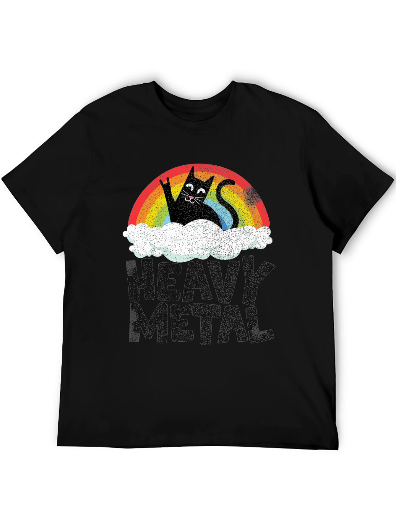 Rainbow Cat Cloud Graphic T-Shirt