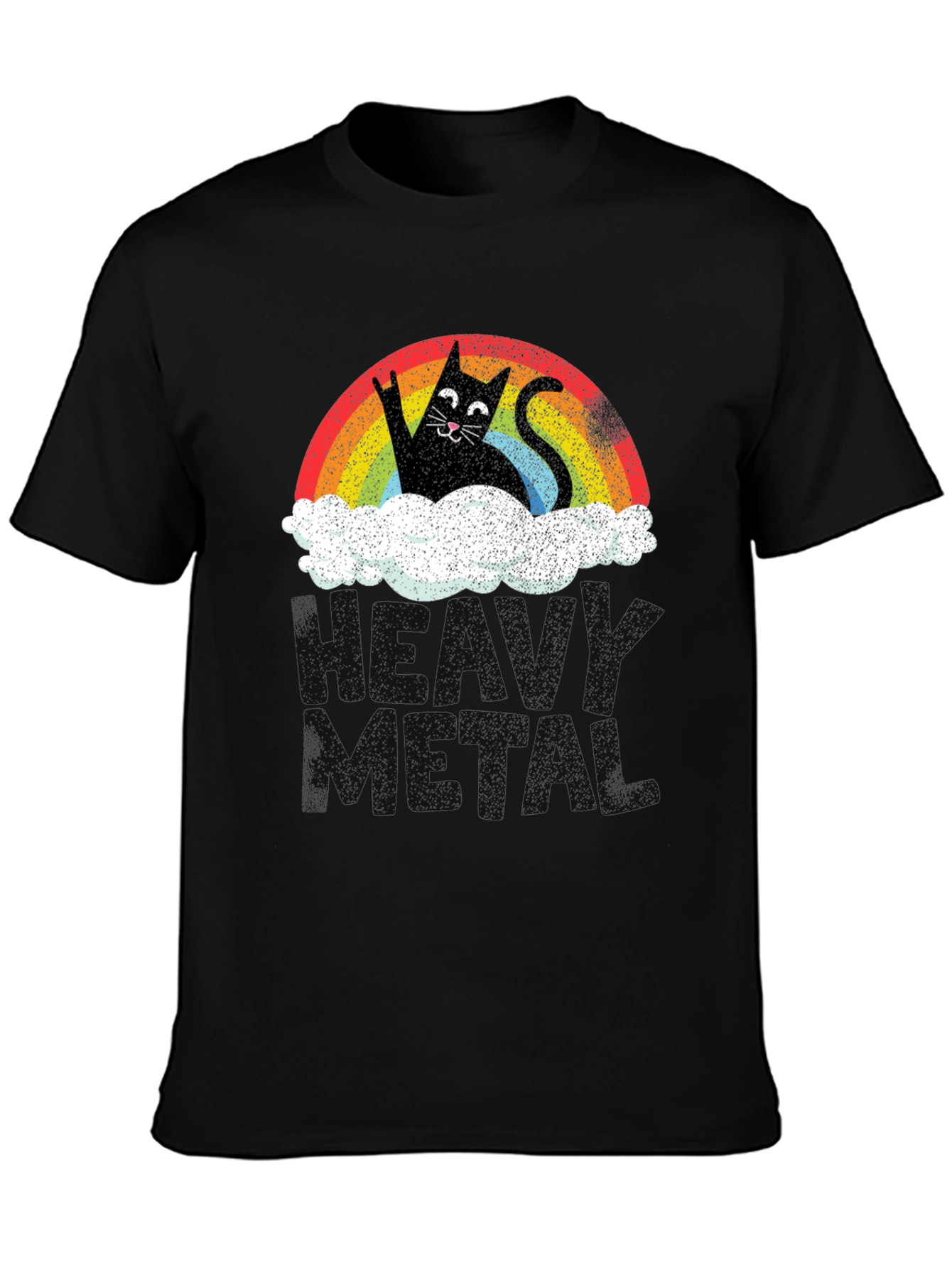 Rainbow Cat Cloud Graphic T-Shirt