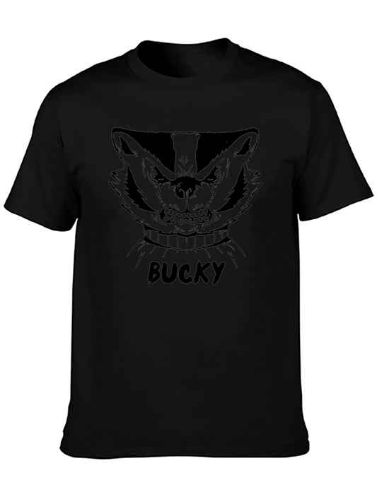 Bucky Badger Graphic Tee - Fierce Black Cotton T-Shirt