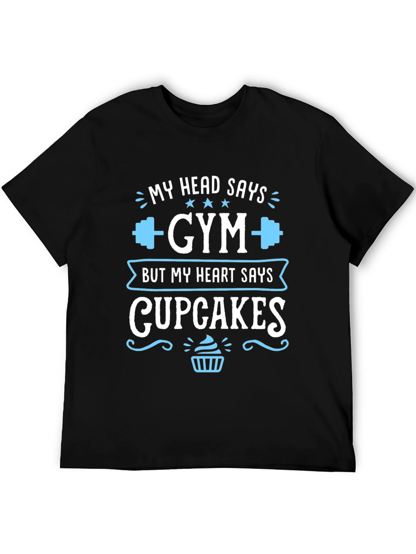 Gym vs. Cupcakes Graphic T-Shirt