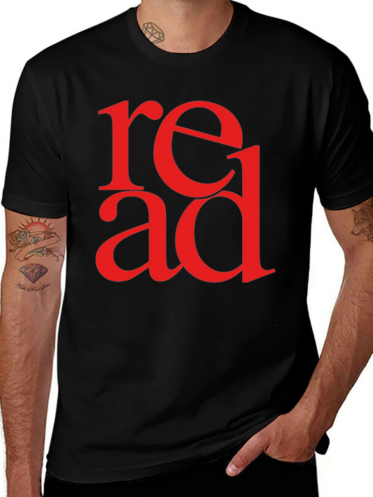 Read Graphic T-Shirt - Black Tee with Bold Red Lettering