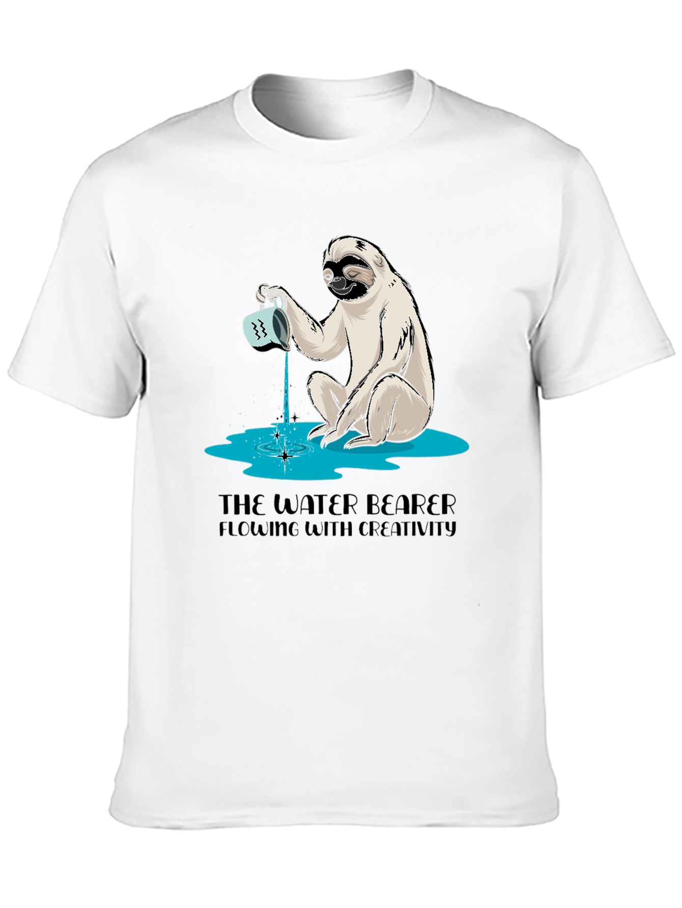 Water Bearer Sloth Graphic Tee - Creative Flow