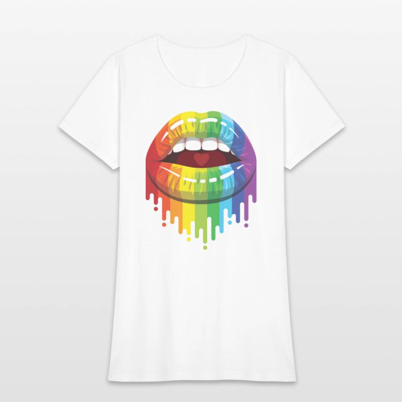 Rainbow Lips For LGBTQ Gay Pride