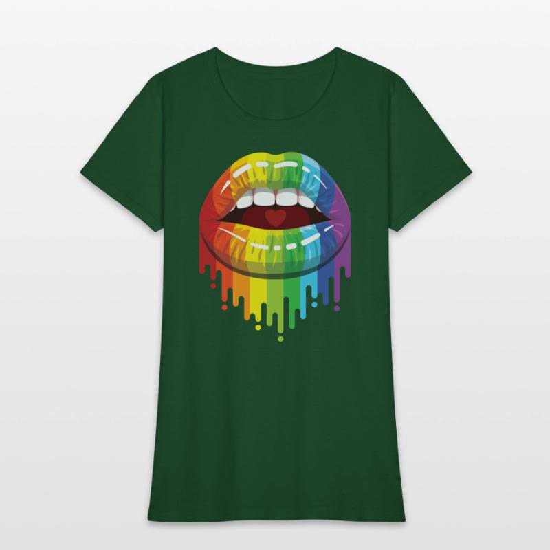 Rainbow Lips For LGBTQ Gay Pride