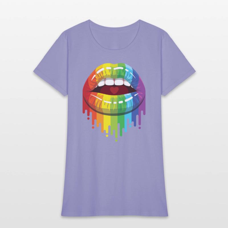 Rainbow Lips For LGBTQ Gay Pride
