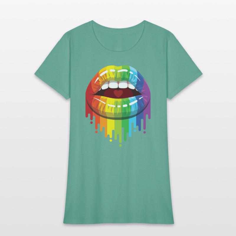 Rainbow Lips For LGBTQ Gay Pride