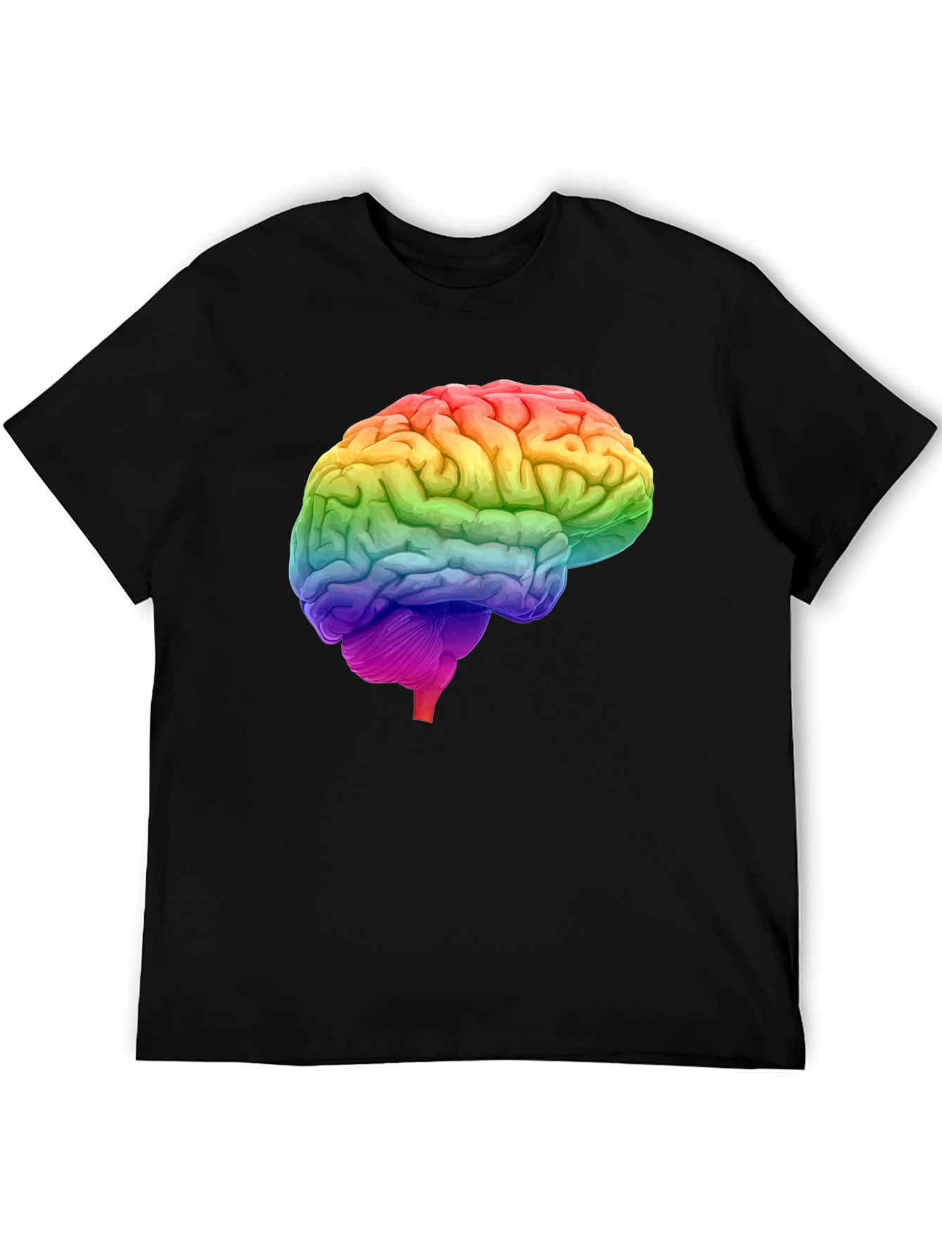 Rainbow Brain Graphic T-Shirt - Unique Design