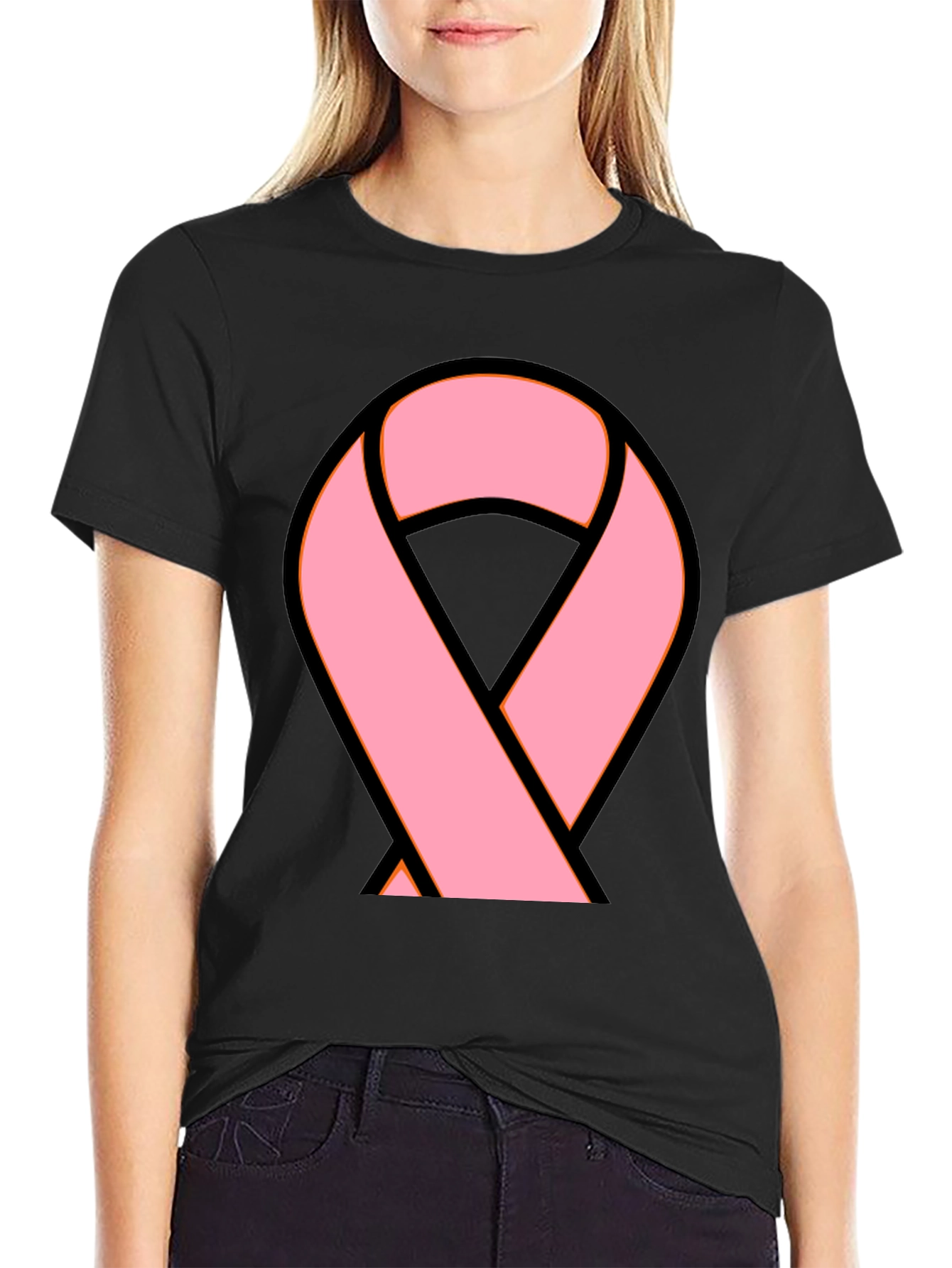 Awareness Ribbon Graphic Tee - Unisex Black T-Shirt