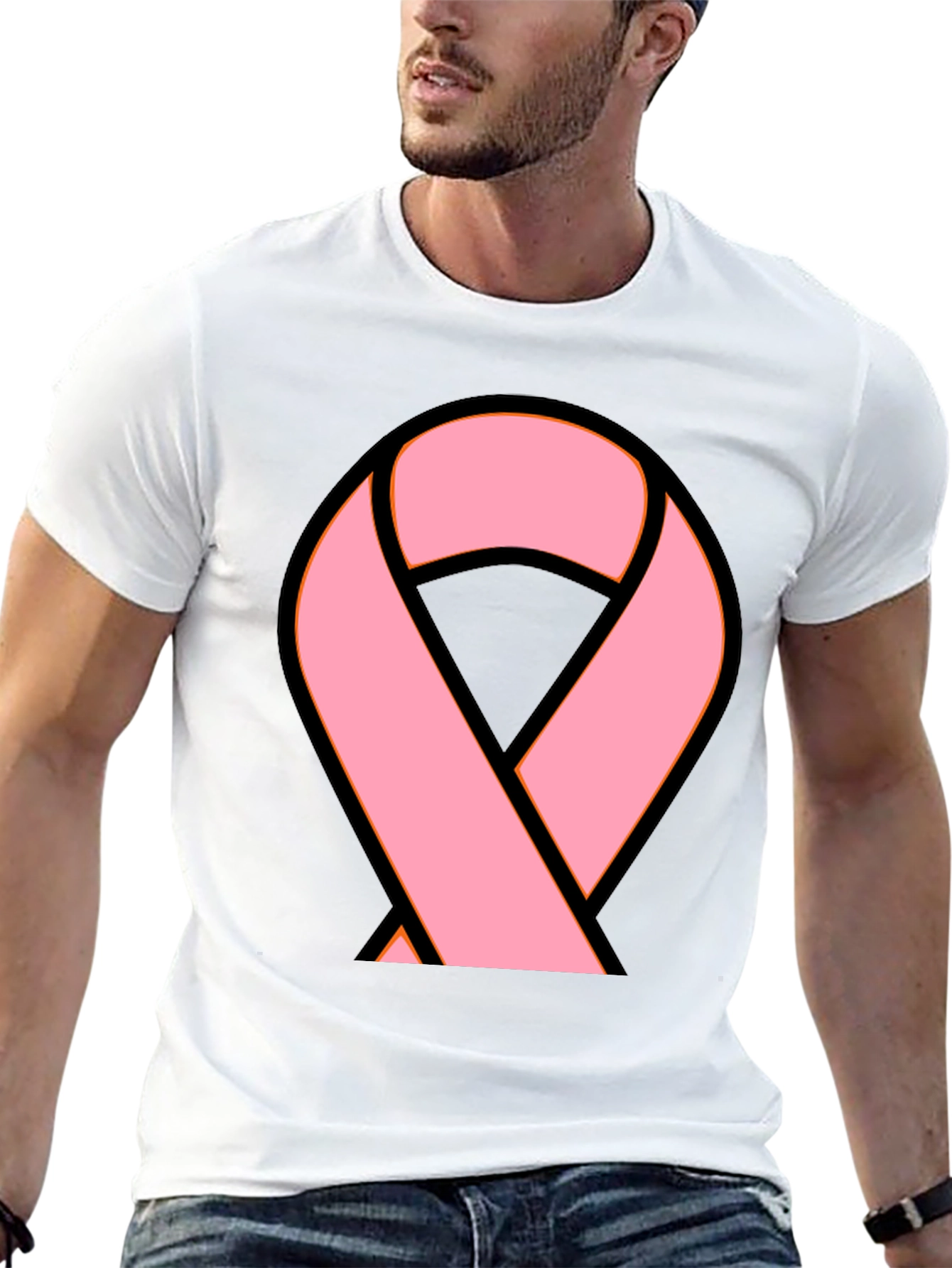 Awareness Ribbon Graphic Tee - Unisex Black T-Shirt