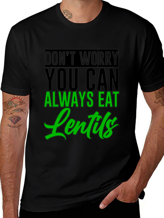 Eat Lentils Graphic Tee - Funny Vegan T-Shirt