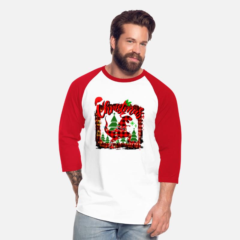Red Plaid Dinosaur Santa Christmas Lights Buffalo