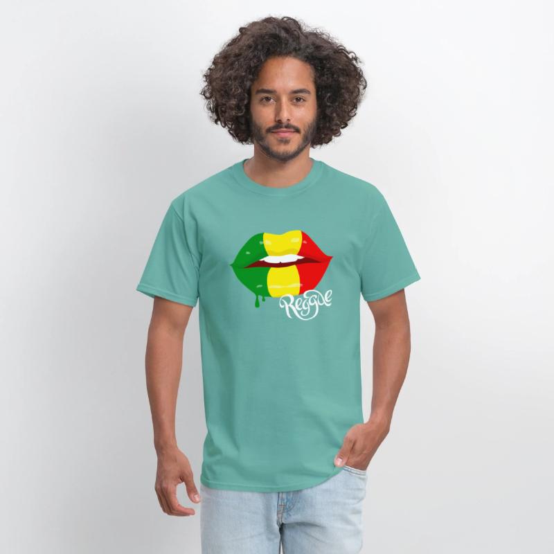 Reggae For Rastafarian Flag Lips Reggae