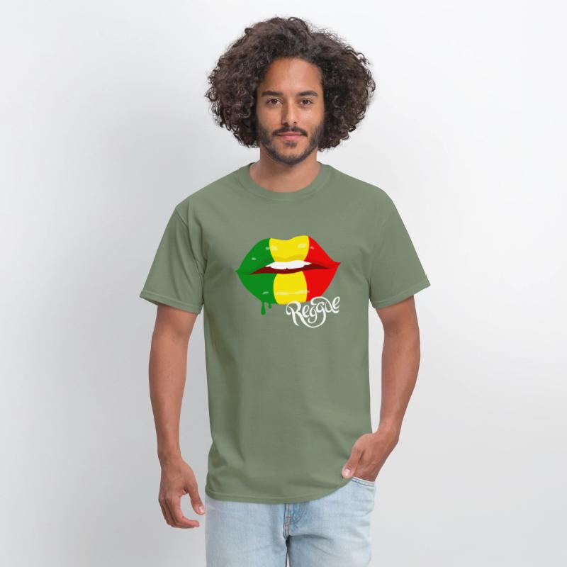 Reggae For Rastafarian Flag Lips Reggae