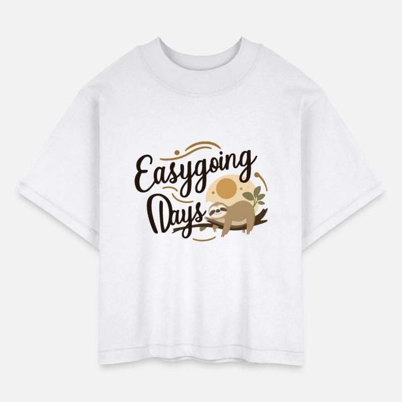 Relaxing Sloth 'Easy Going Days' Cartoon