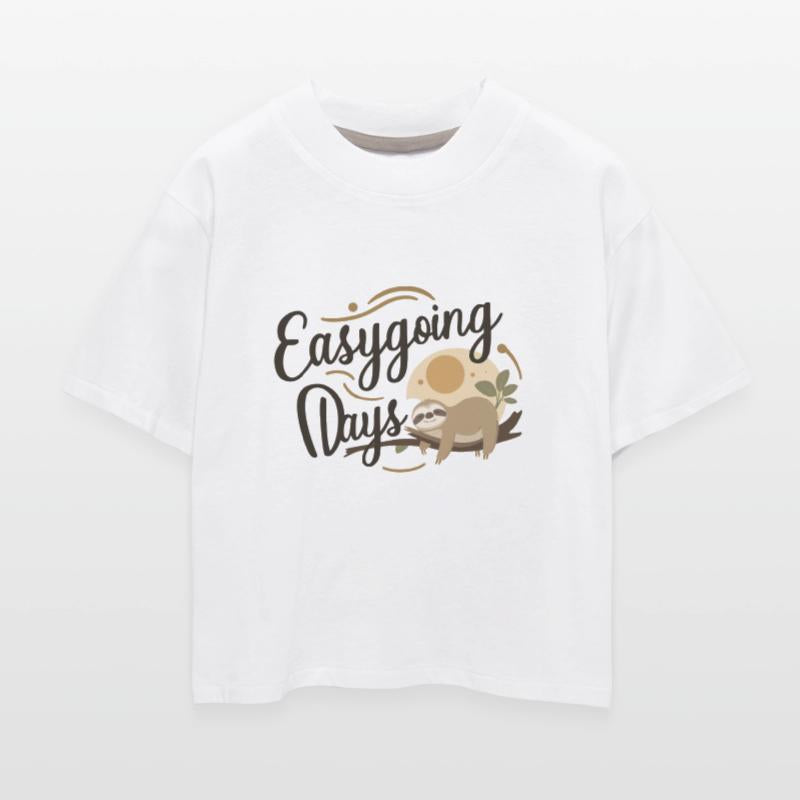 Relaxing Sloth 'Easy Going Days' Cartoon