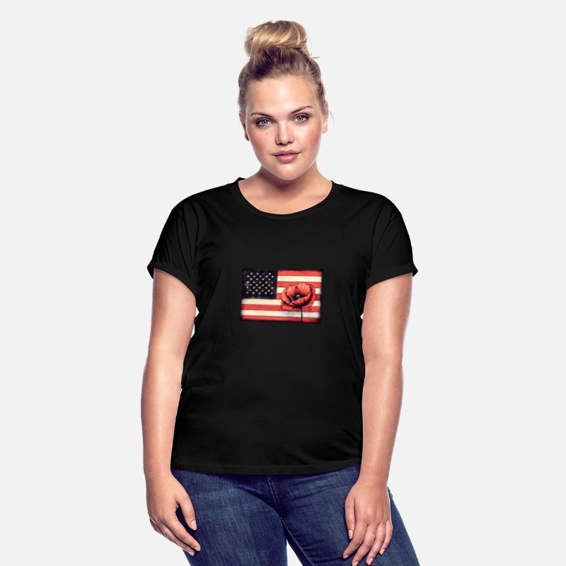 Remembrance USA Flag and Poppy Design