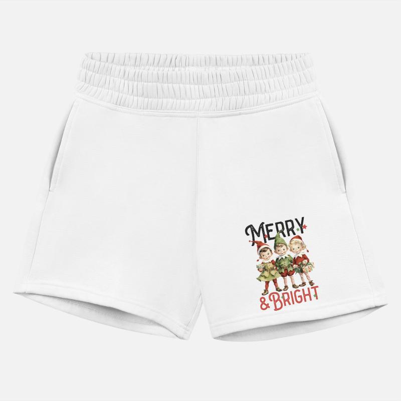 Retro Christmas Elves Merry And Bright