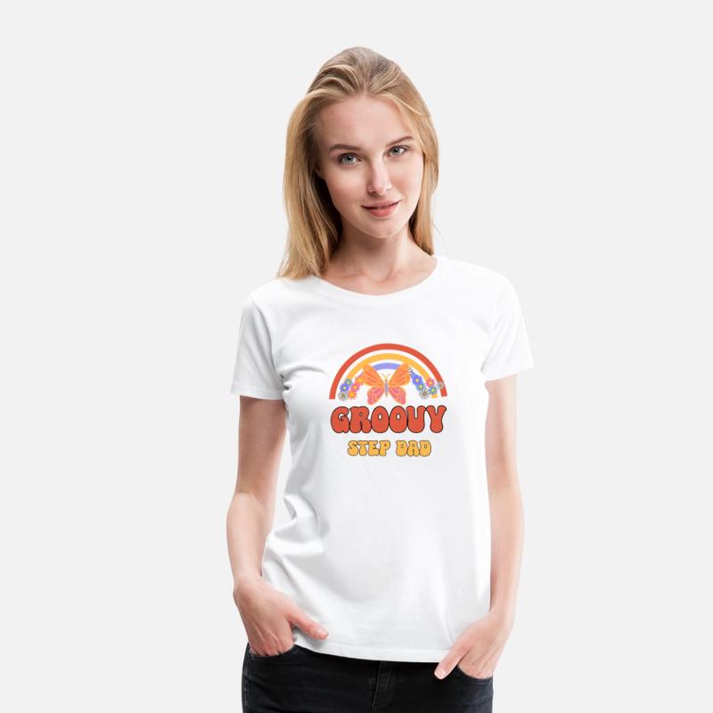 Retro Groovy Step Dad Hippie Family Matching