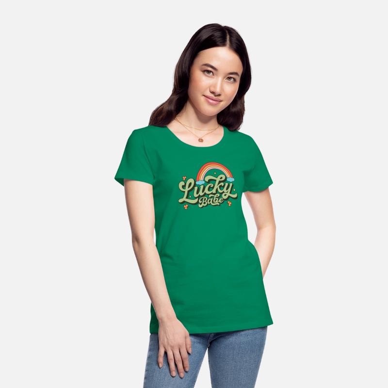 Retro Lucky Babe Rainbow St Patricks Day