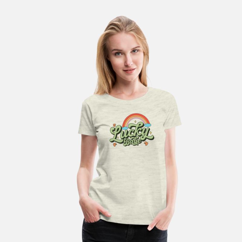 Retro Lucky Babe Rainbow St Patricks Day