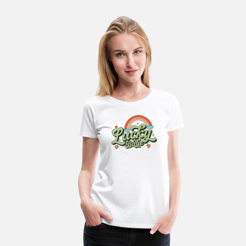 Retro Lucky Babe Rainbow St Patricks Day