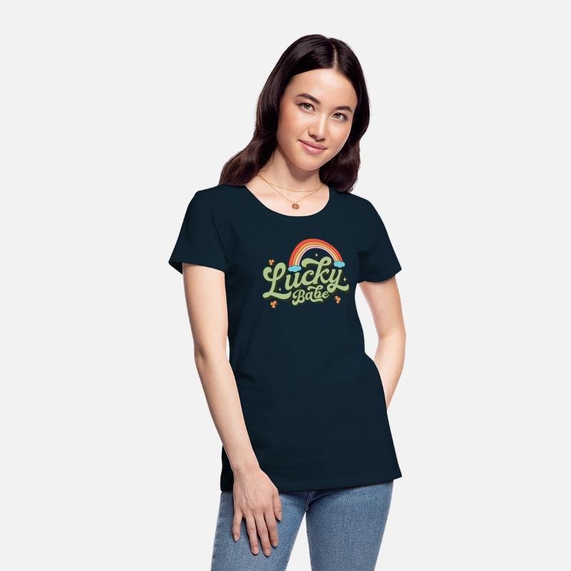 Retro Lucky Babe Rainbow St Patricks Day